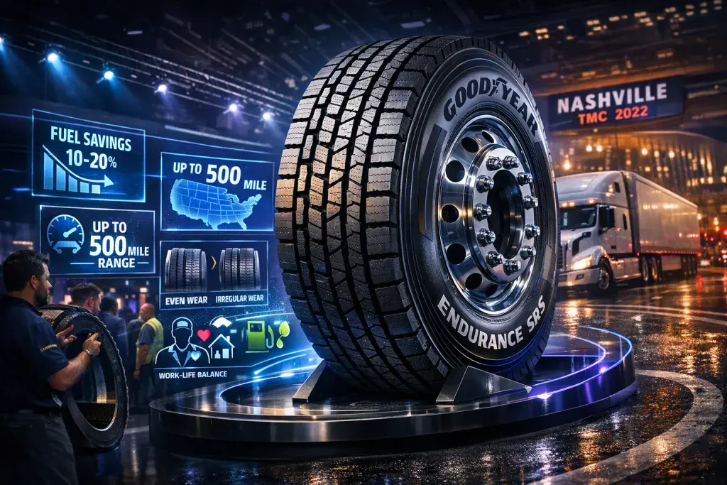 Goodyear Previews Endurance SRS Steer Tire for Super-Regional Trucking Fleets