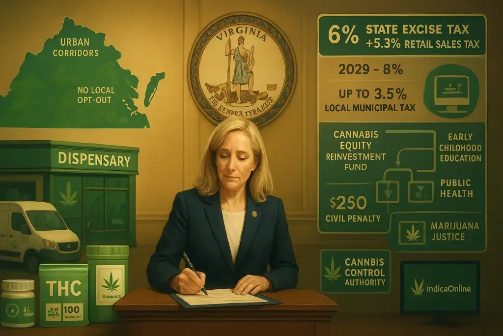 Virginia Enacts Recreational Cannabis Sales Framework, Setting a 2027 Market Launch