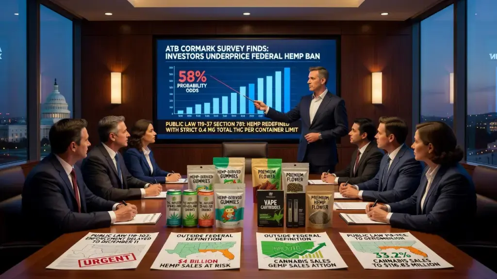 Investors Underprice Federal Hemp Ban, ATB Cormark Survey Finds